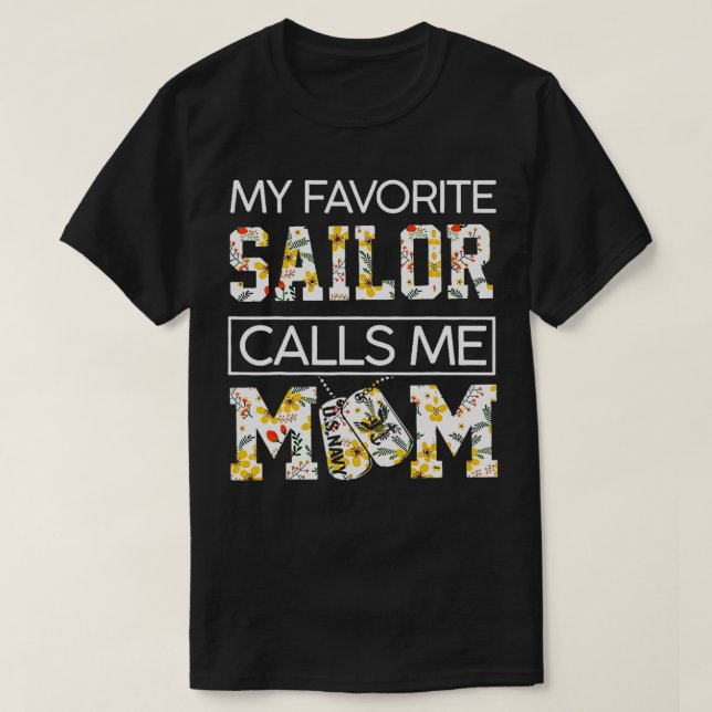 Mein Lieblingssailer nennt mich Mama Funny Mthers  T-Shirt (Design vorne)