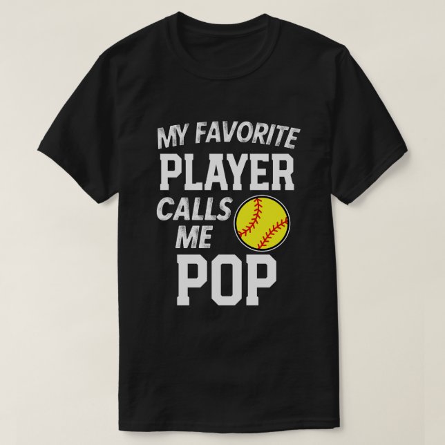 Mein LieblingsSoftballspieler ruft mich T-Shirt (Design vorne)