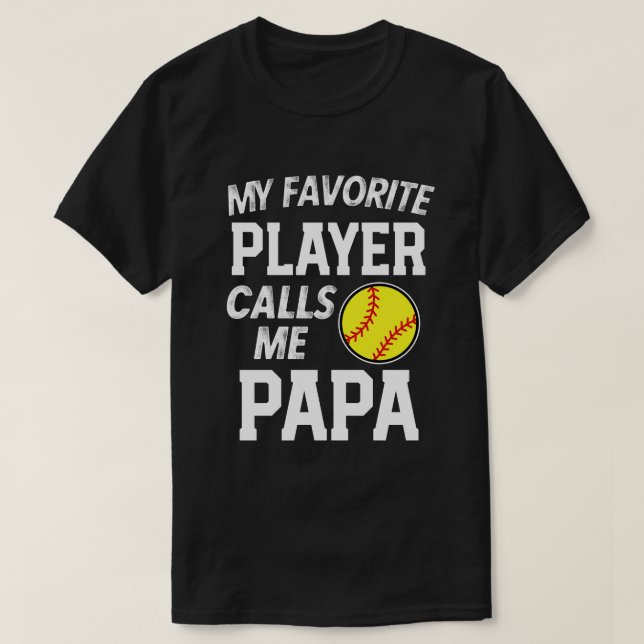 Mein LieblingsSoftballspieler ruft mich T-Shirt (Design vorne)