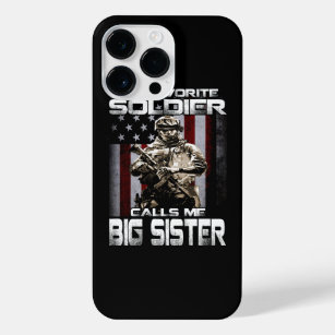 Mein Lieblingssoldat nennt mich BIG SISTER US-Flag iPhone 14 Pro Max Hülle