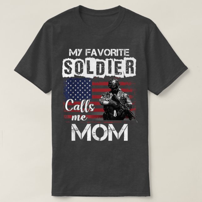 Mein Lieblingssoldat nennt mich Mama 7 T-Shirt (Design vorne)