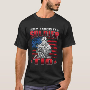 Mein Lieblingssoldat nennt mich Tio Us Flag Militä T-Shirt