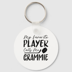 Mein Lieblingsspieler nennt mich Grammie Hockey Sp Schlüsselanhänger