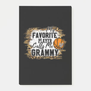 Mein Lieblingsspieler nennt mich Grammy Basketball Post-it Klebezettel