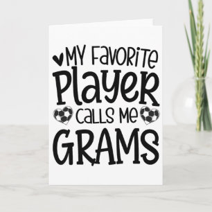 Mein Lieblingsspieler nennt mich Grams Fußballspie Karte