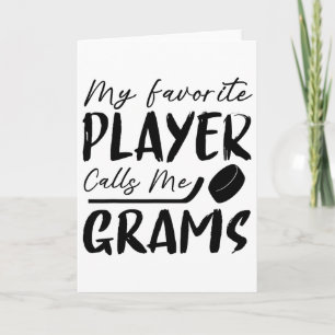 Mein Lieblingsspieler nennt mich Grams Hockey Spie Karte
