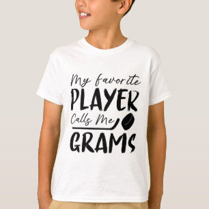 Mein Lieblingsspieler nennt mich Grams Hockey Spie T-Shirt