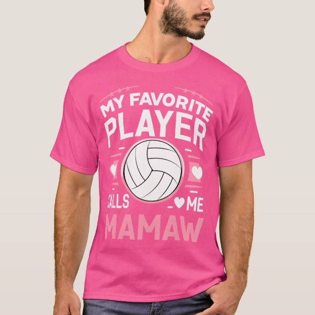 Mein Lieblingsspieler nennt mich Mamaw Day Vol. T-Shirt (Vorderseite)