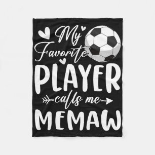 Mein Lieblingsspieler nennt mich Memaw Fußballspie Fleecedecke