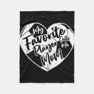 Mein Lieblingsspieler nennt mich Mom Soccer Heart  Fleecedecke