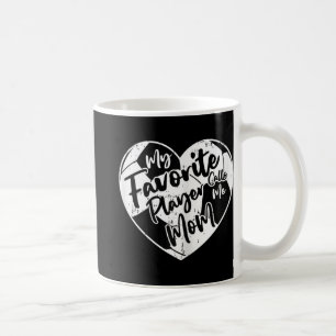 Mein Lieblingsspieler nennt mich Mom Soccer Heart Kaffeetasse
