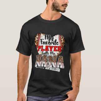Mein Lieblingsspieler nennt mich Nana Baseball Leo T-Shirt