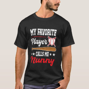 Mein Lieblingsspieler nennt mich Nunny Baseball-Mu T-Shirt