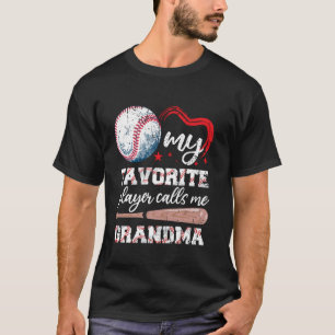 Mein Lieblingsspieler nennt mich Oma Baseball Frau T-Shirt
