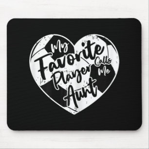 Mein Lieblingsspieler nennt mich Tante Soccer Hear Mousepad