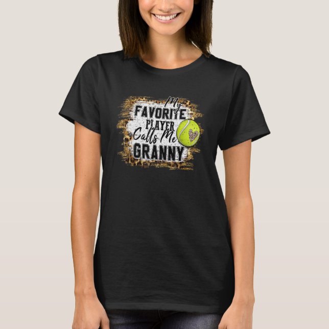 Mein Lieblingsspieler nennt mir Granny Tennis Moth T-Shirt (Vorderseite)