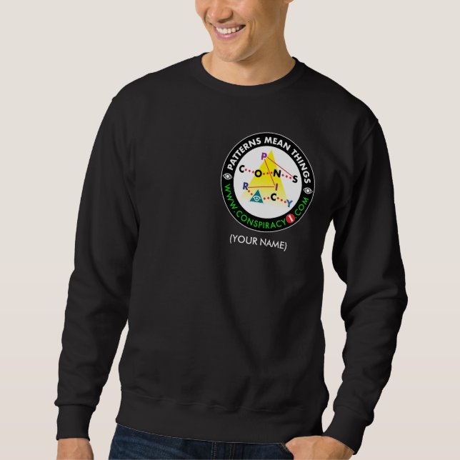 Mein Lieblingsspiracy Design (dunkle Version) Sweatshirt (Vorderseite)