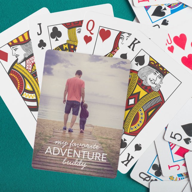Mein Lieblingstag Buddy Foto Vatertag Spielkarten (Von Creator hochgeladen)
