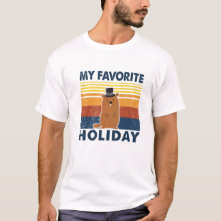 Mein Lieblingstag Groundhog Day Funny Vintag T-Shirt