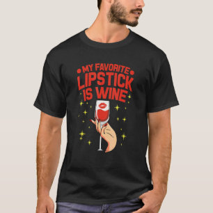 Mein Lieblingstich ist Wein Funny Wine T-Shirt