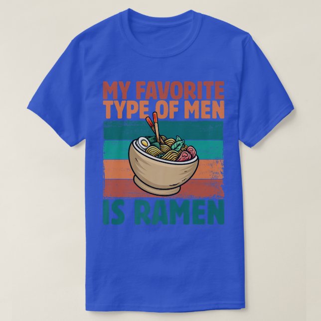 Mein Lieblingstyp ist Ramen, Retro Japanisch V T-Shirt (Design vorne)