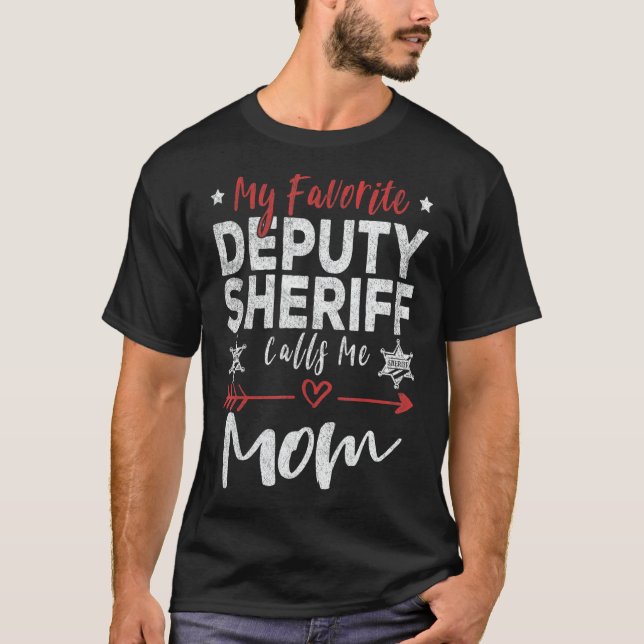 Mein Lieblingsvertreter Sheriff nennt mich Mama Sh T-Shirt (Vorderseite)