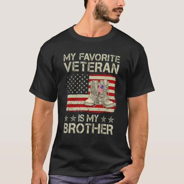 Mein Lieblingsveteran ist, dass meine Bruderkampfs T-Shirt (Vorderseite)