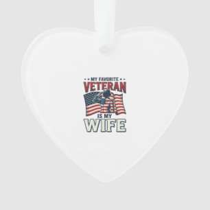 Mein Lieblingsveteran Ist Mein Frau Patriotisches Ornament