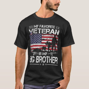 Mein Lieblingsveteran ist mein großer Bro-Flaggenv T-Shirt