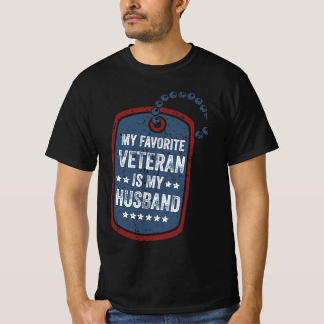 mein Lieblingsveteran ist mein Mann, Veteran-Ehefr T-Shirt (Vorderseite)
