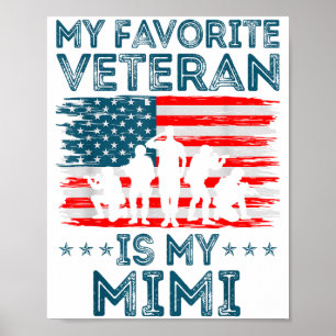 Mein Lieblingsveteran ist mein Mimi Amerikanische Poster