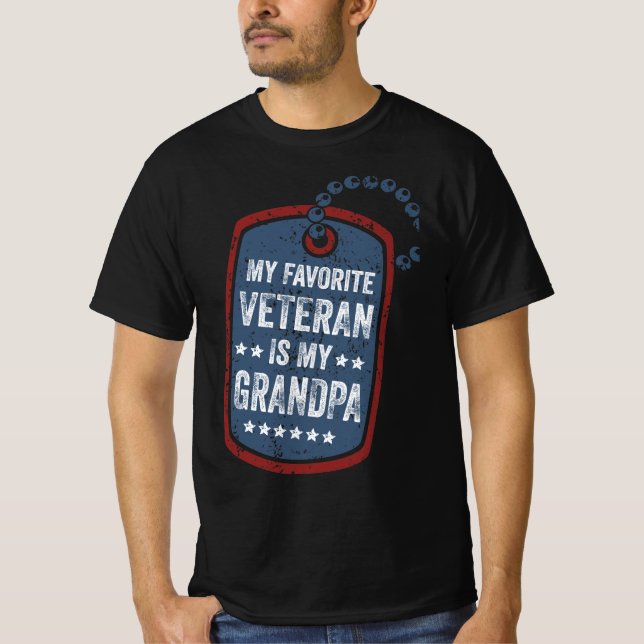 mein Lieblingsveteran ist mein Opa-Geschenk T-Shirt (Vorderseite)