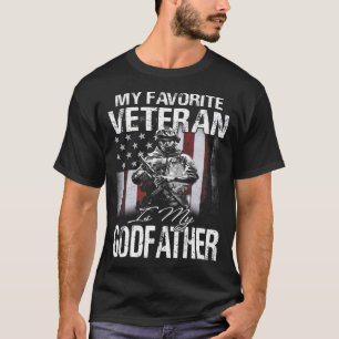 Mein Lieblingsveteran ist mein Pate USA Flag T-Shi T-Shirt