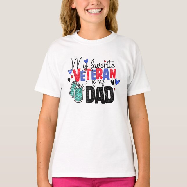 Mein Lieblingsveteran ist mein Vater Militär T-Shirt (Vorderseite)