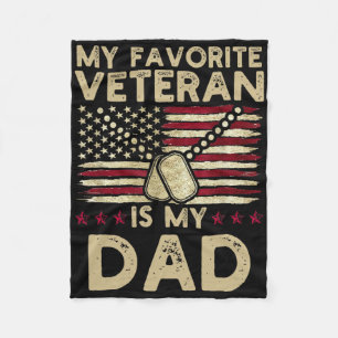 Mein Lieblingsveteran ist mein Vater. Tag der mili Fleecedecke