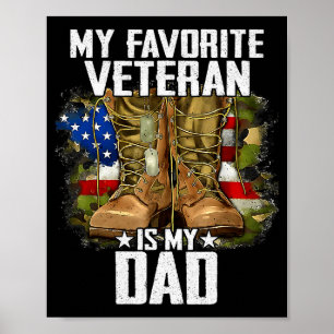 Mein Lieblingsveteran Ist Mein Vater Vatertag Vete Poster