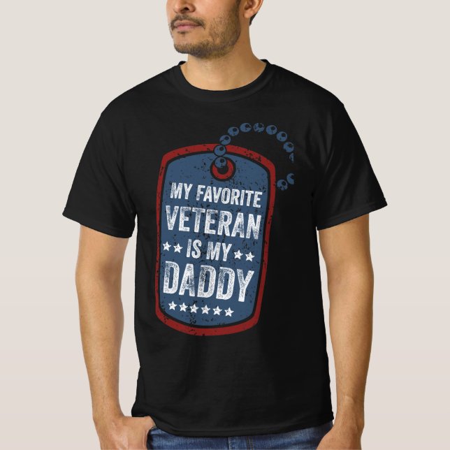 mein Lieblingsveteran ist meine Idee eines Vaters T-Shirt (Vorderseite)