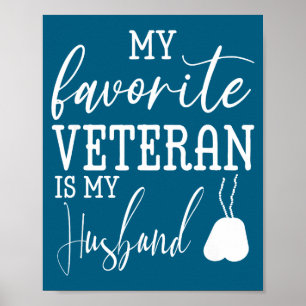 Mein Lieblingsveteran mein Mann Militär-Ehemann ar Poster