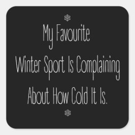 Mein Lieblingswintersport Quadratischer Aufkleber