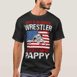 Mein Lieblingswrestler nennt mich PAPPY USA Flag T-Shirt