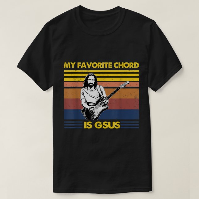 Mein liebster Akkord ist Gsus Jesus Gitarrenspass  T-Shirt (Design vorne)