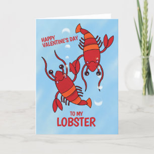 Mein Lobster "Happy Valentines Day" Feiertagskarte