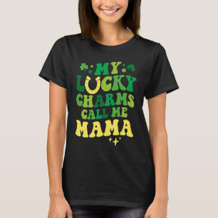 Mein Lucky Charms nennt mich Mama Groovy St. Patri T-Shirt