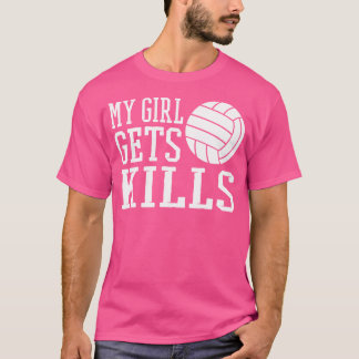 Mein Mädchen tötet Mama Volleyball Eltern Volleyba T-Shirt