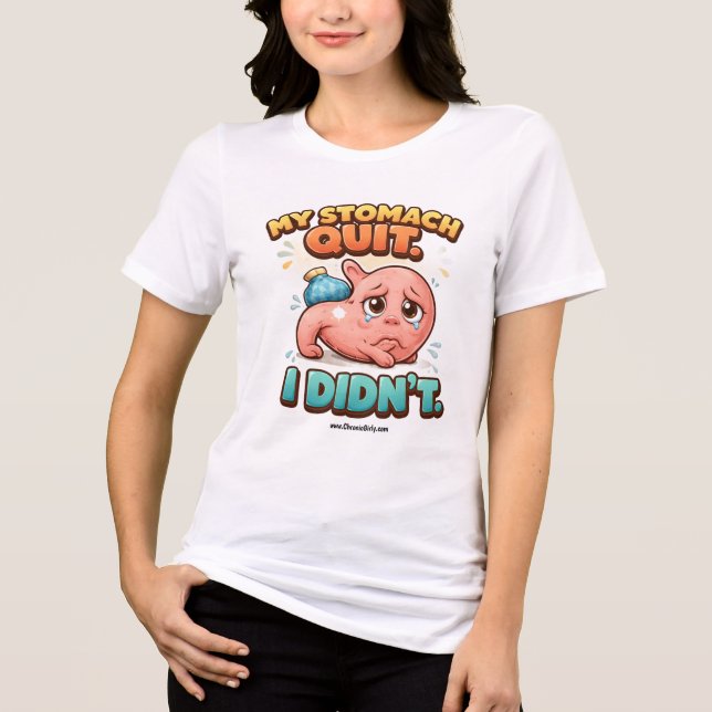 Mein Magen hat aufgegeben. Ich nicht. Tri-Blend Shirt (Vorderseite)