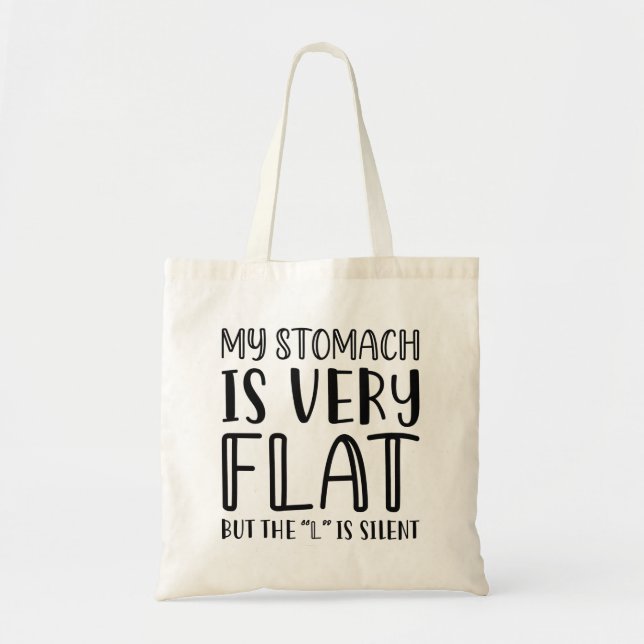 Mein Magen ist sehr flach Tragetasche (Vorne)