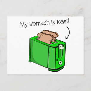 Mein Magen ist Toast Postkarte