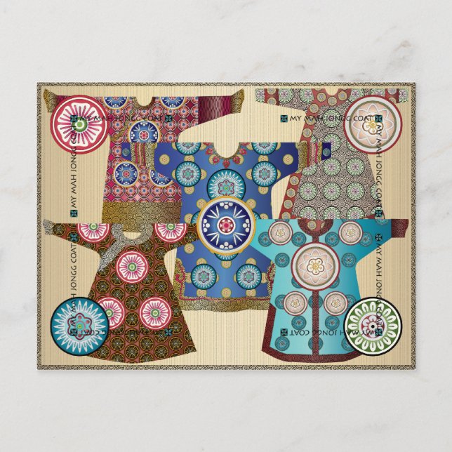 Mein Mah-Jongg-Coat 05: Anpassbare Postkarte (Vorderseite)