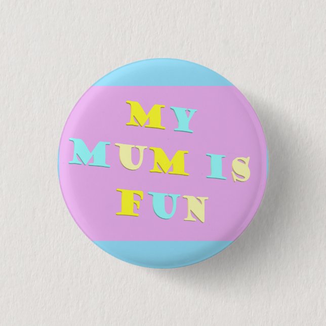 Mein Mama Design mit Gedichtfarben blassgemischt Button (Vorderseite)