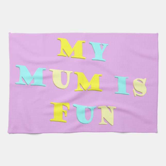 Mein Mama Design mit Gedichtfarben blassgemischt Geschirrtuch (Horizontal)